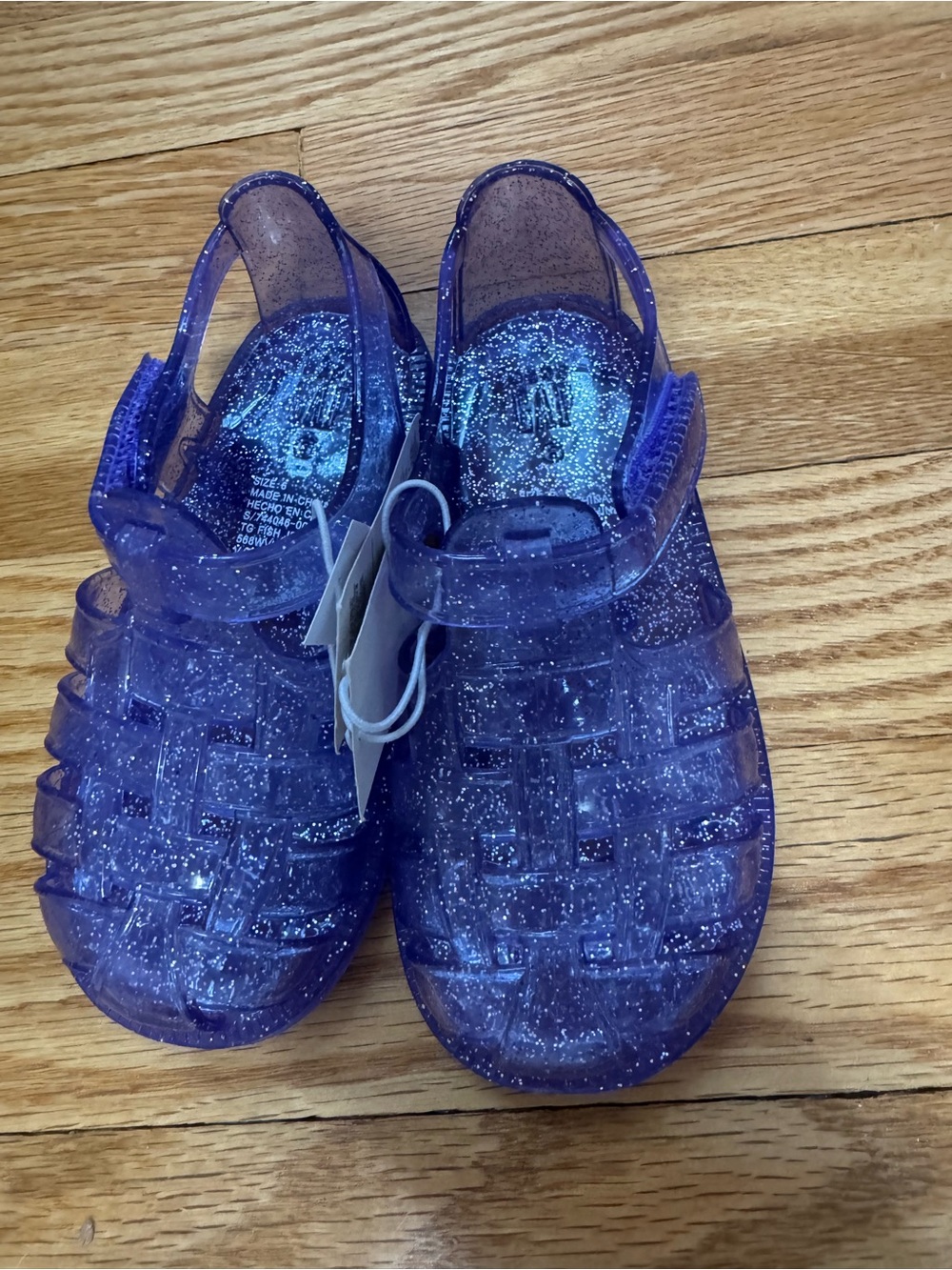 NWT Toddler Girl Sparkle Jelly Sandals - Purple